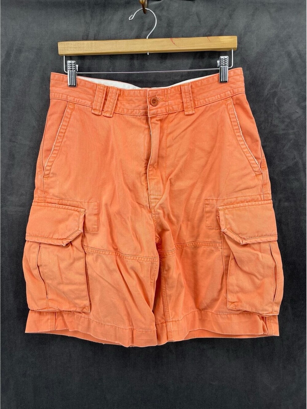 Polo Ralph Lauren Men's‎ Size 32 Cargo Shorts Orange Flat Front Utility Pockets